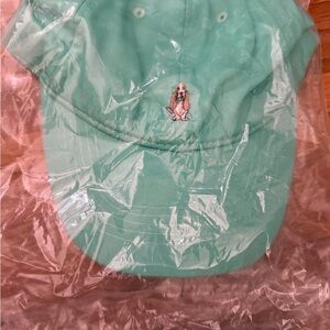 New Hush Puppies Mint Green Baseball Cap with Basset Hound Embroidery
